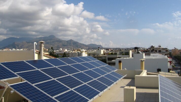 Photovoltaic  solar panel roof of 8.4 kWatts at Ierapetra