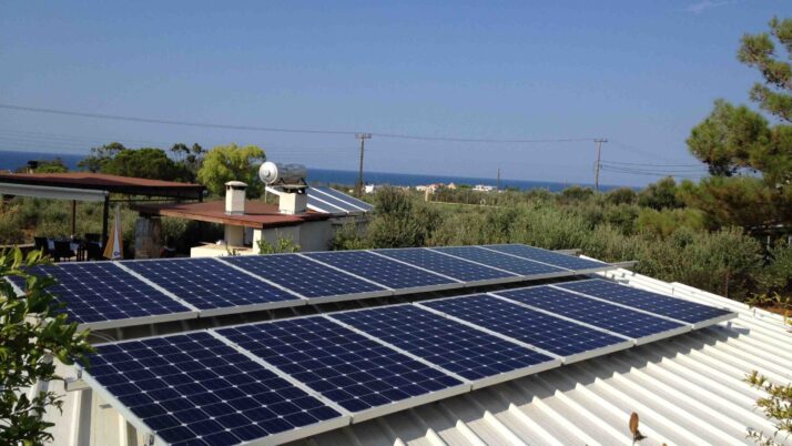 Photovoltaic  solar panel roof of 3.44 kWatts at Anissaras