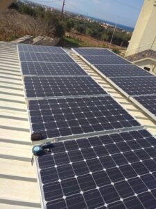 Photovoltaic solar panel roof of 3.44 kWatts at Anissaras