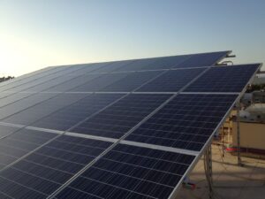 Photovoltaic solar panel roof of 7.7 kWatts at Heraklion