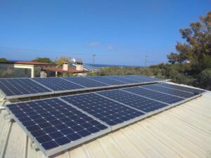 Photovoltaic solar panel roof of 3.44 kWatts at Anissaras