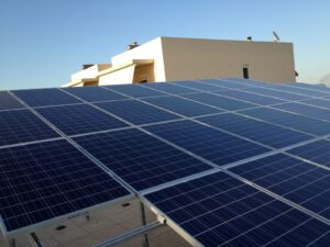 Photovoltaic solar panel roof of 7.7 kWatts at Heraklion