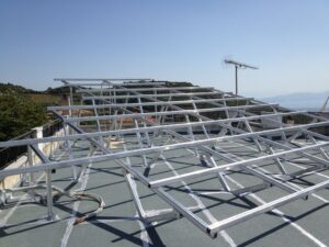 Photovoltaic  solar panel roof of 9.5 kWatts at Corinth