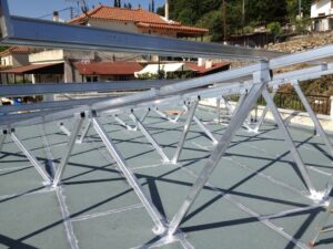 Photovoltaic  solar panel roof of 9.5 kWatts at Corinth
