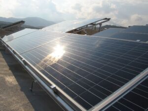 Photovoltaic solar panel roof of 9.88 kWatts at Makry Gialos