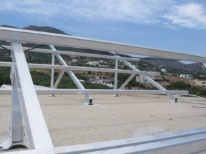 Photovoltaic solar panel roof of 9.88 kWatts at Makry Gialos