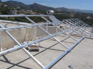 Photovoltaic solar panel roof of 9.88 kWatts at Makry Gialos