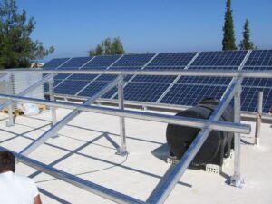 Photovoltaic solar panel system at Chania