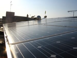 Photovoltaic solar panel system at Koutouloufari