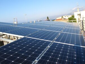 Photovoltaic solar panel system at Koutouloufari