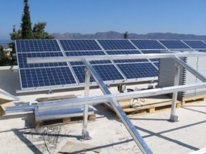 Photovoltaic solar panel system at Chania