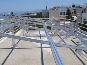 Photovoltaic solar panel system at Koutouloufari