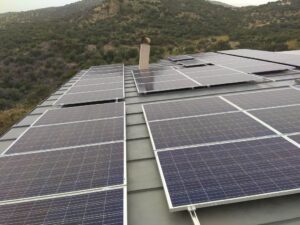 Photovoltaic net metering solar zinc roof of 20,0 kWatts at Heraklion