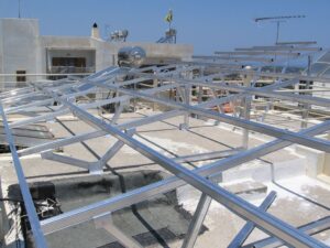 Photovoltaic solar panel system at Koutouloufari