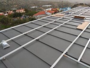 Photovoltaic net metering solar zinc roof of 20,0 kWatts at Heraklion
